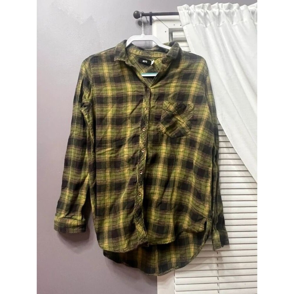 Bdg green flannel shirt large
